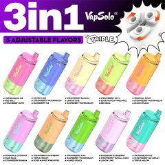 Vapsolo Triple 30000 Puffs Mesh Coil Disposable Vape Pen E cigs Rechargeable 2% 5% Nicotine Wholesale