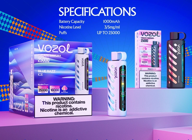 Vozol Gear Shisha 25000 puffs Disposable Vape E cigs 5% Nicotine Wholesale