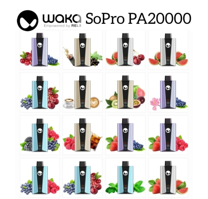 WAKA SoPro 28k puffs Disposable Vape E cigs 5% Strong Nicotine Wholesale