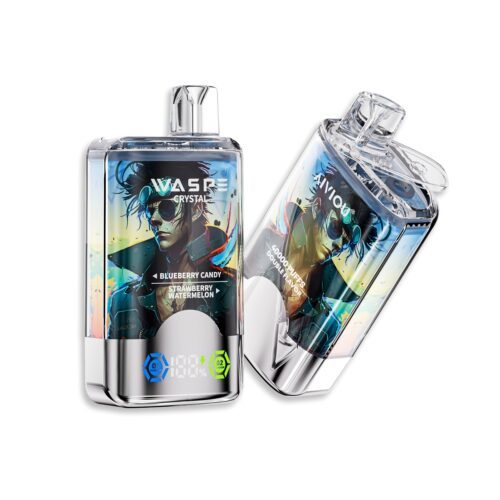 WASPE Crystal 40000 Puffs Double Flavor LED Screen 2% 5% Low Nicotine Disposable Vape E cigs Wholesale
