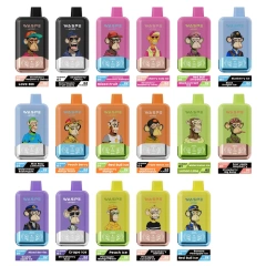 WASPE FIHP 40000 Puffs Double Flavor LED Screen 2% 5% Low Nicotine Disposable Vape E cigs Wholesale