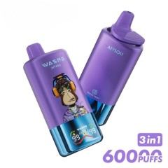 WASPE Triple flavors 60K puffs Disposable Vape E cigs 2% 5% Nicotine Wholesale