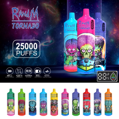RahdM Tornado 25000 Puffs 2% 5% Low Nicotine Disposable Vape E cigs Wholesale