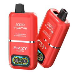 FIZZY TWINS 50000 Puffs Double Flavor LED Screen 2% 5% Nicotine Disposable Vape E cigs Wholesale