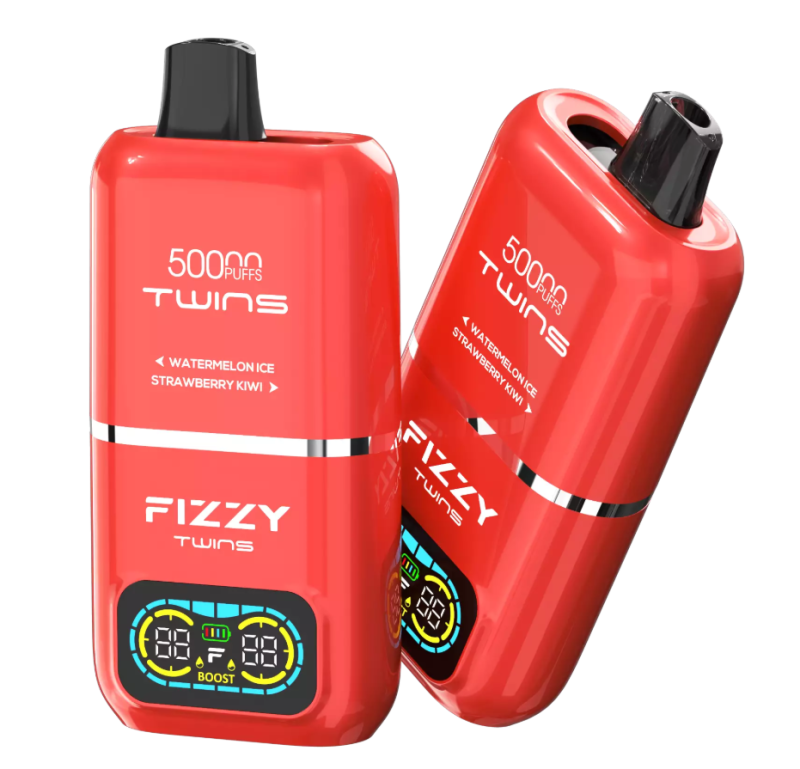 FIZZY TWINS 50000 Puffs Double Flavor LED Screen 2% 5% Nicotine Disposable Vape E cigs Wholesale