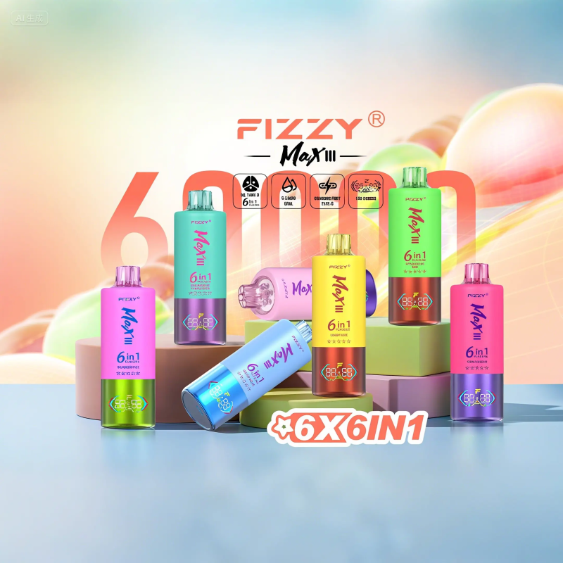 FIZZY Triple 60k Puffs Double Flavor LED Screen 2% 5% Nicotine Disposable Vape E cigs Wholesale