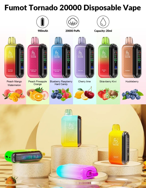Fumot RandM Tornado 20000 puffs Disposable Vape E Cigarettes 2% 5% Nicotine Wholesale