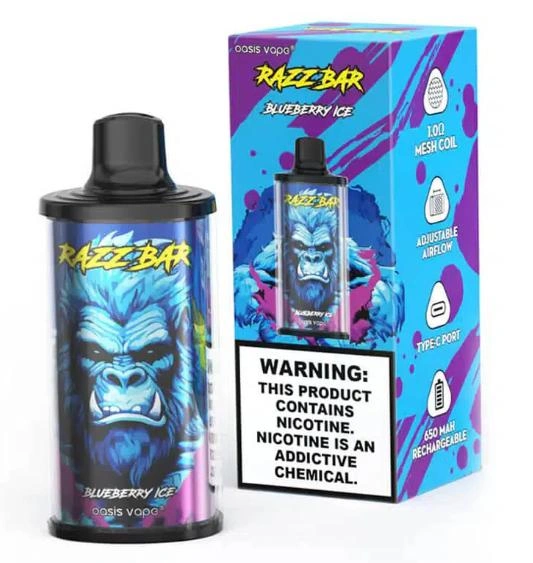 Razzbar RAZZBAR 15000 Puffs 2%/5% Nicotine Rechargeable Disposable Vapes E cigs ...