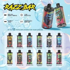 RAZZBAR 15000 Puffs 2%/5% Nicotine Rechargeable Disposable Vapes E cigs Wholesale