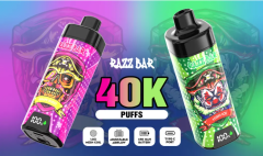 Razz bar 40000 PUFFS 2% 5% Nicotine Mesh Coil Type-C LED Display Rechargeable Disposable Vapes E cigs Wholesale