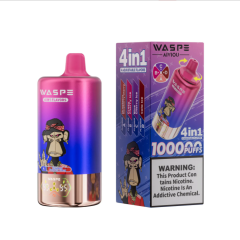 WASPE 4 IN 1 100K PUFFS 2% 5% Nicotine E liquid Mesh Coil Type-C LED Display Rechargeable Disposable Vapes E cigs Wholesale