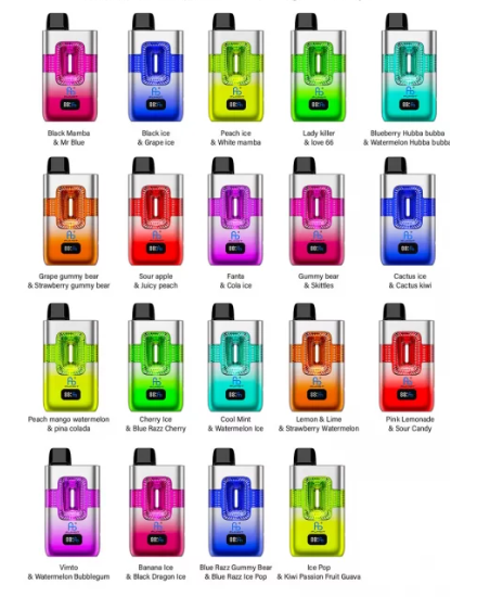 Fumot ECO 2in1 50K 2% 5% Nicotine Double Flavors Mesh Coil Type-C Iridescent Light Smart Didplay Screen Rechargeable Disposable Vapes E cigs Wholesale