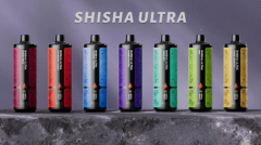 JNR Shisha Ultra 45k PUFFS 2% Nicotine Smart Screen Battery Dual Mesh Coil Type C Rechargeable Disposable Vapes E cigs Wholesale