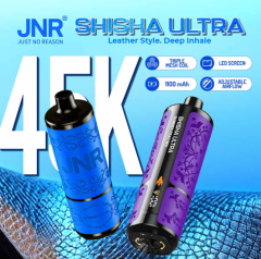 JNR Shisha Ultra 45k PUFFS 2% Nicotine Smart Screen Battery Dual Mesh Coil Type C Rechargeable Disposable Vapes E cigs Wholesale