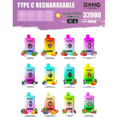 Bang leader 32000puffs 0-5% Nicotine Salt OEM/ODI Service Type-C Rechargeable Disposable Vapes E cigs Wholesale