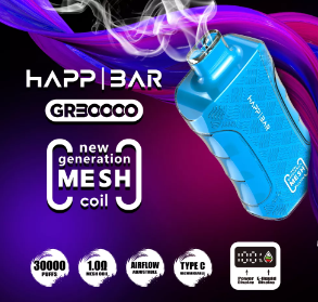 HAPP BAR GR30000 2% 5% Nicotine Salt Adjustable airflow E-liquid Type-C Rechargeable Disposable Vapes E cigs Wholesale