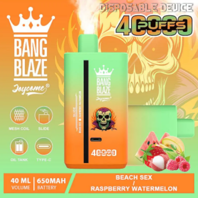 Bang blaze 40K puffs 2% 5% Nicotine Salt E-liquid OEM/ODM TYPE-C Rechargeable Disposable Vapes E cigs Wholesale