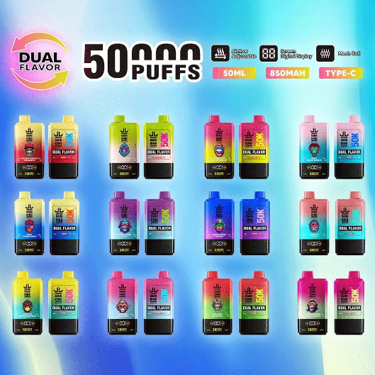 Bang King 50K Puffs 2% 5% Nicotine Salt E-liquid Adjust the Airflow TYPE-C Rechargeable Disposable Vapes E cigs Wholesale