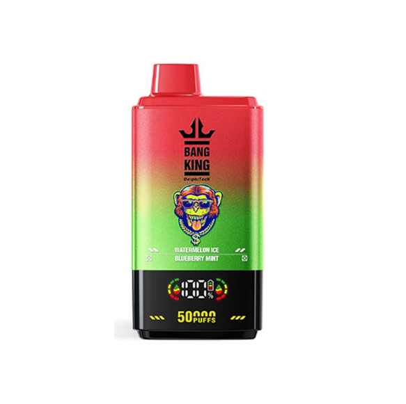 Bang King 50K Puffs 2% 5% Nicotine Salt E-liquid Adjust the Airflow TYPE-C Rechargeable Disposable Vapes E cigs Wholesale