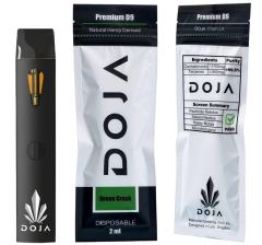 DOJA 1600 Puffs D9-THC 2ML Of E-liquid Adjustable Airflow TYPE-C Rechargeable Disposable Vapes E cigs Wholesale