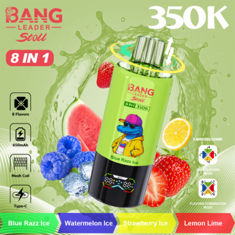 BANG Leader 350K (6 in 1) Puffs 2% 5% Nicotine Salt 0EM/ODl Service TYPE-C Rechargeable Disposable Vapes E cigs Wholesale