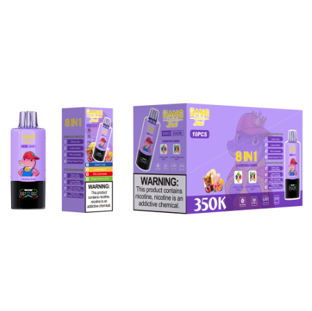 BANG Leader 350K (6 in 1) Puffs 2% 5% Nicotine Salt 0EM/ODl Service TYPE-C Rechargeable Disposable Vapes E cigs Wholesale