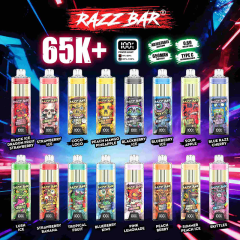 Razz bar 65000 puffs 2% 5% Nicotine Mesh Coil Type-C Port Rechargeable Disposable Vapes E cigs Wholesale