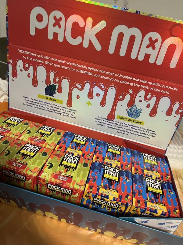 PACKMAN 800 Puffs D9-TAC 1ML Of E-liquid Adjustable Airflow TYPE-C Rechargeable Disposable Vapes E cigs Wholesale