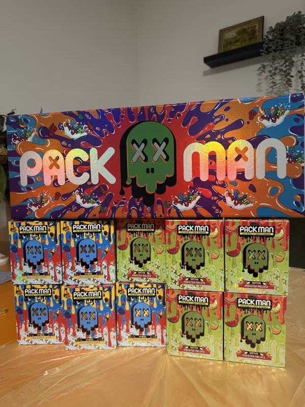 PACKMAN 800 Puffs D9-TAC 1ML Of E-liquid Adjustable Airflow TYPE-C Rechargeable Disposable Vapes E cigs Wholesale
