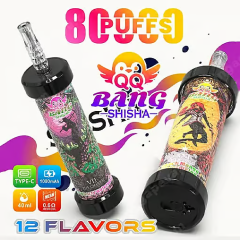 Bang Blaze shisha 80k Puffs 0% 2% 3% 5% Nicotine Salt OEM/ODM Service Type-C Rechargeable Disposable Vapes E cigs Wholesale