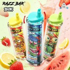 Razz Bar 160k Puffs 2% 5% Nicotine Triple Flavor Mesh Coil Type-C Port LED Display Rechargeable Disposable Vapes E cigs Wholesale