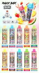 Razz Bar 160k Puffs 2% 5% Nicotine Triple Flavor Mesh Coil Type-C Port LED Display Rechargeable Disposable Vapes E cigs Wholesale