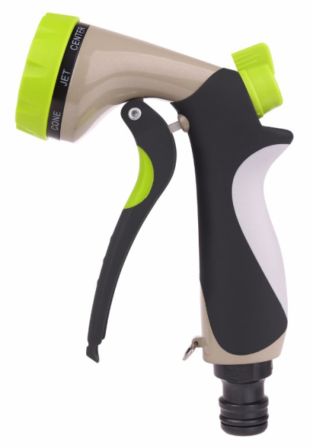 Boquilla rociadora de metal para jardín,Pistola rociadora de jardín de metal de 8 patrones