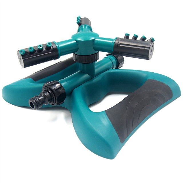 ガーデンウォーター 3アームロータリースプリンクラー,プラスチック製3アーム回転式散水器