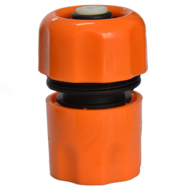 Conector rápido de plástico para manguera de jardín de 3/4 de pulgada con tope de agua,Accesorio de manguera de plástico de 3/4' con tope de agua