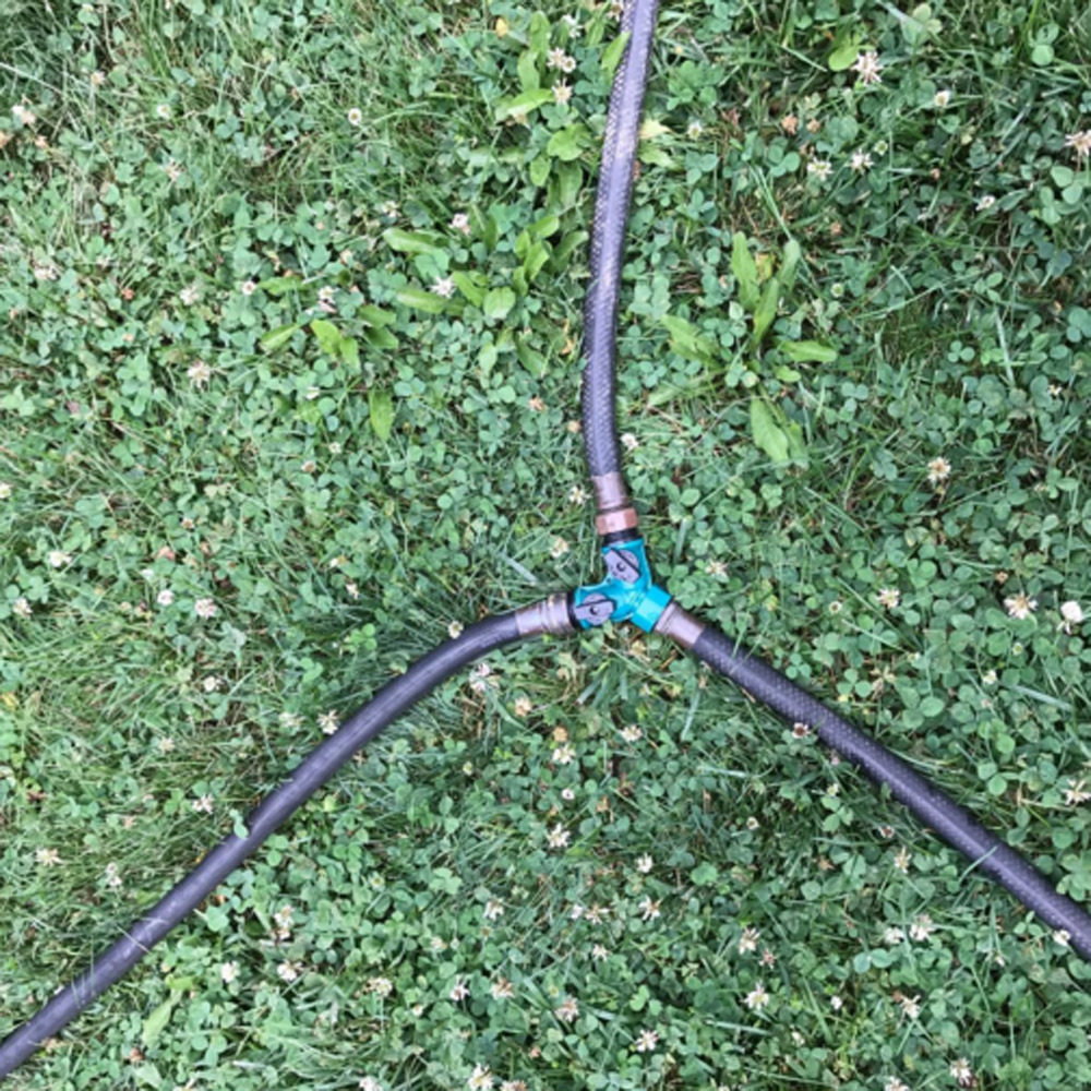 Divisor de mangueira de jardim de plástico de 2 vias,Divisor em Y para mangueira de jardim de plástico