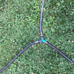 Divisor de mangueira de jardim de plástico de 2 vias,Divisor em Y para mangueira de jardim de plástico