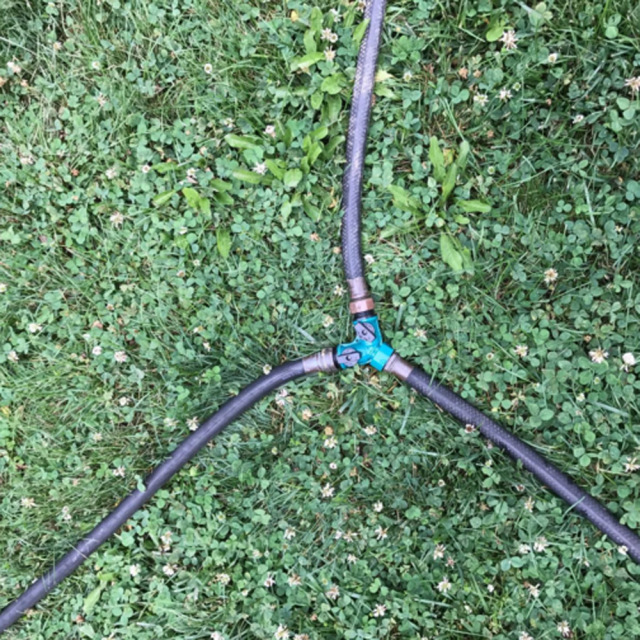 Divisor de mangueira de jardim de plástico de 2 vias,Divisor em Y para mangueira de jardim de plástico