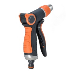 Boquilla de manguera de jardín de 2 vías con válvula de pulgar,Pistola rociadora de agua de jardín de metal con gatillo y control de válvula de pulgar