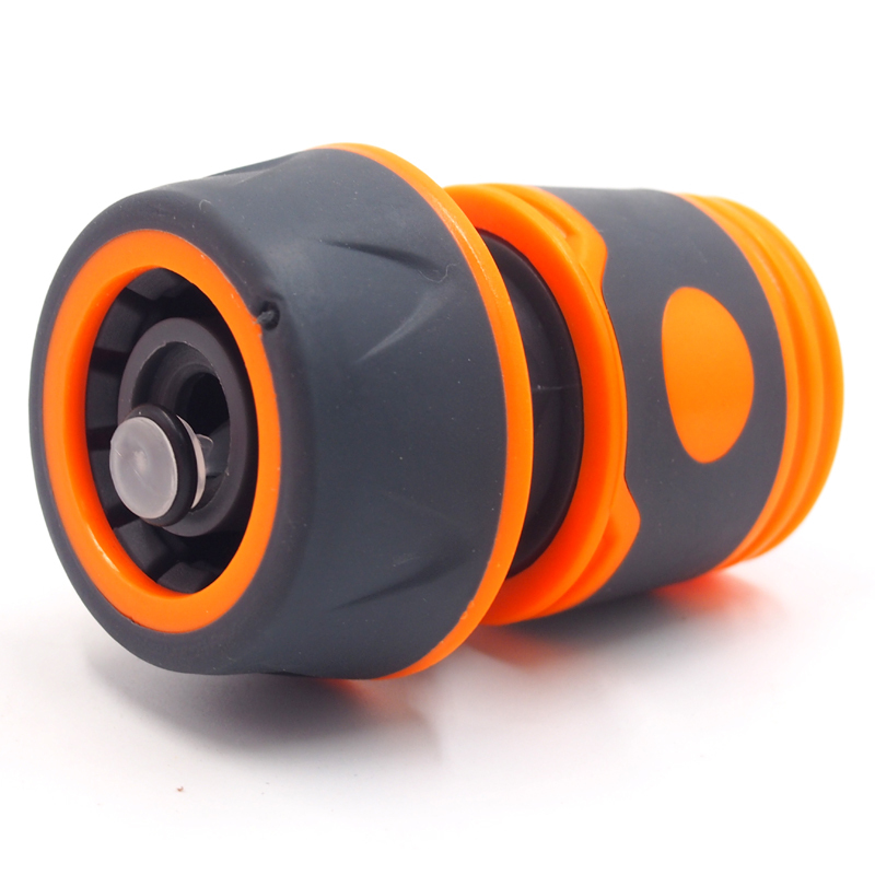 Plastic soft 3/4"garden hose quick connector with waterstop,Plastic 3/4" Garden Hose Quick Connector