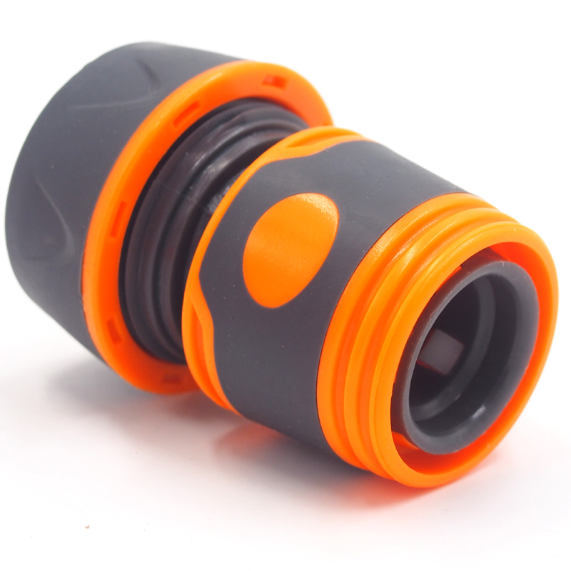 Plastic soft 3/4"garden hose quick connector with waterstop,Plastic 3/4" Garden Hose Quick Connector