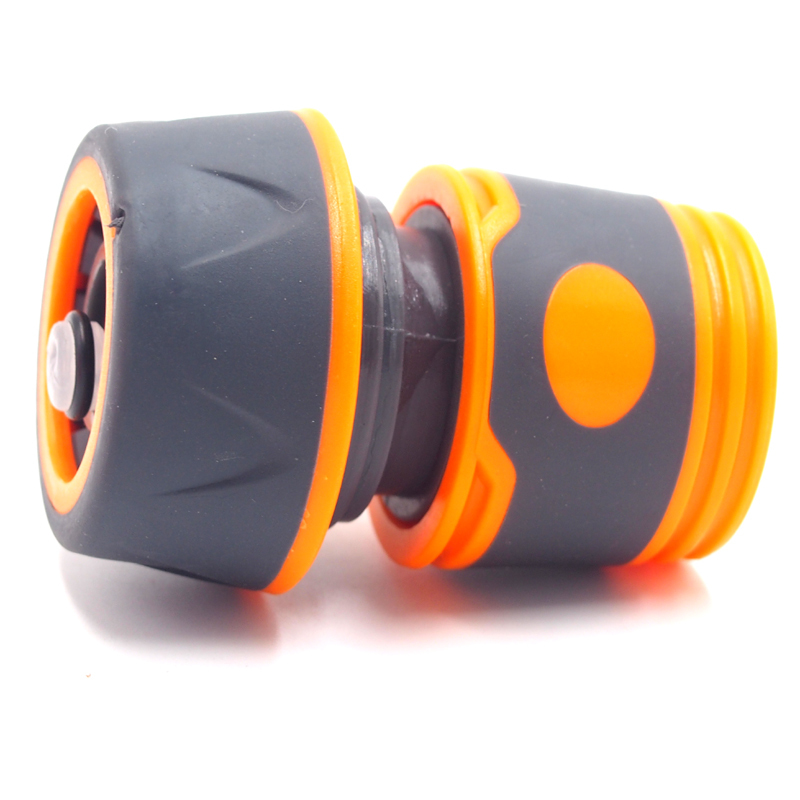 Plastic soft 3/4"garden hose quick connector with waterstop,Plastic 3/4" Garden Hose Quick Connector
