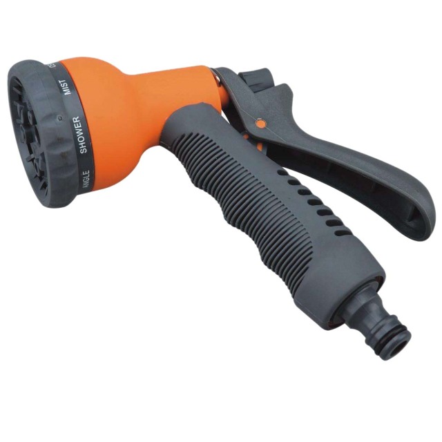 Plastic 8 pattern garden water spray nozzle,plastic 8 way garden water spray nozzle