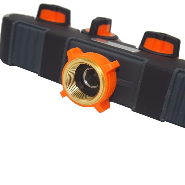 4-Wege-Verteiler für Gartenschläuche aus Kunststoff,4-Wege-Wasserschlauchverteiler aus Kunststoff für den Garten