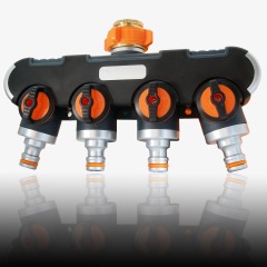 4-Wege-Verteiler für Gartenschläuche aus Kunststoff,4-Wege-Wasserschlauchverteiler aus Kunststoff für den Garten