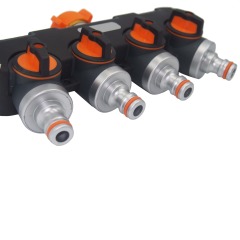 4-Wege-Verteiler für Gartenschläuche aus Kunststoff,4-Wege-Wasserschlauchverteiler aus Kunststoff für den Garten