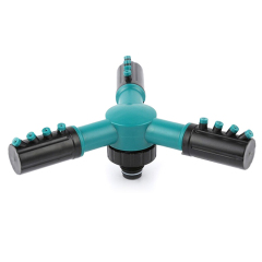 Aspersor rotativo de jardín de 3 brazos con pincho de plástico,Aspersor de agua de 3 brazos con pincho para jardín