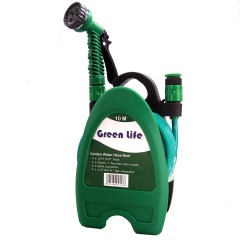 10m マウンテンガーデンウォーターホースリール,プラスチック製 10m 壁掛け式ガーデンホースリール