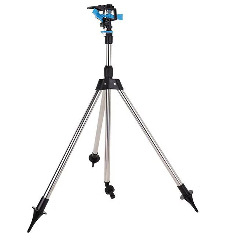 Metall-Dreibein-Garten-Wasser-Impulsregner,Gartensprinkler aus Metall mit Stativ