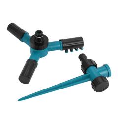 Aspersor rotativo de jardín de 3 brazos con pincho de plástico,Aspersor de agua de 3 brazos con pincho para jardín